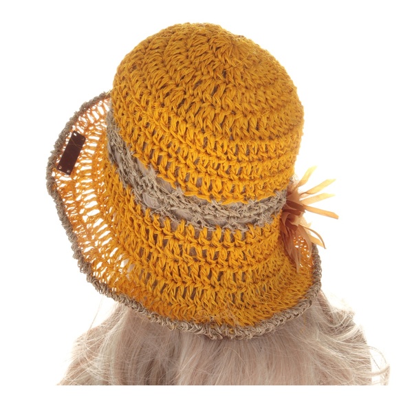 Jackyco Fashion | New Couture Bohemian Hat Handmade | Color: Earth Tone Mustard main image 5